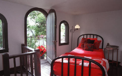 Bedroom with Balcony Door Open